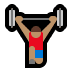 🏋🏽‍♂️ man lifting weights: medium skin tone display on Windows